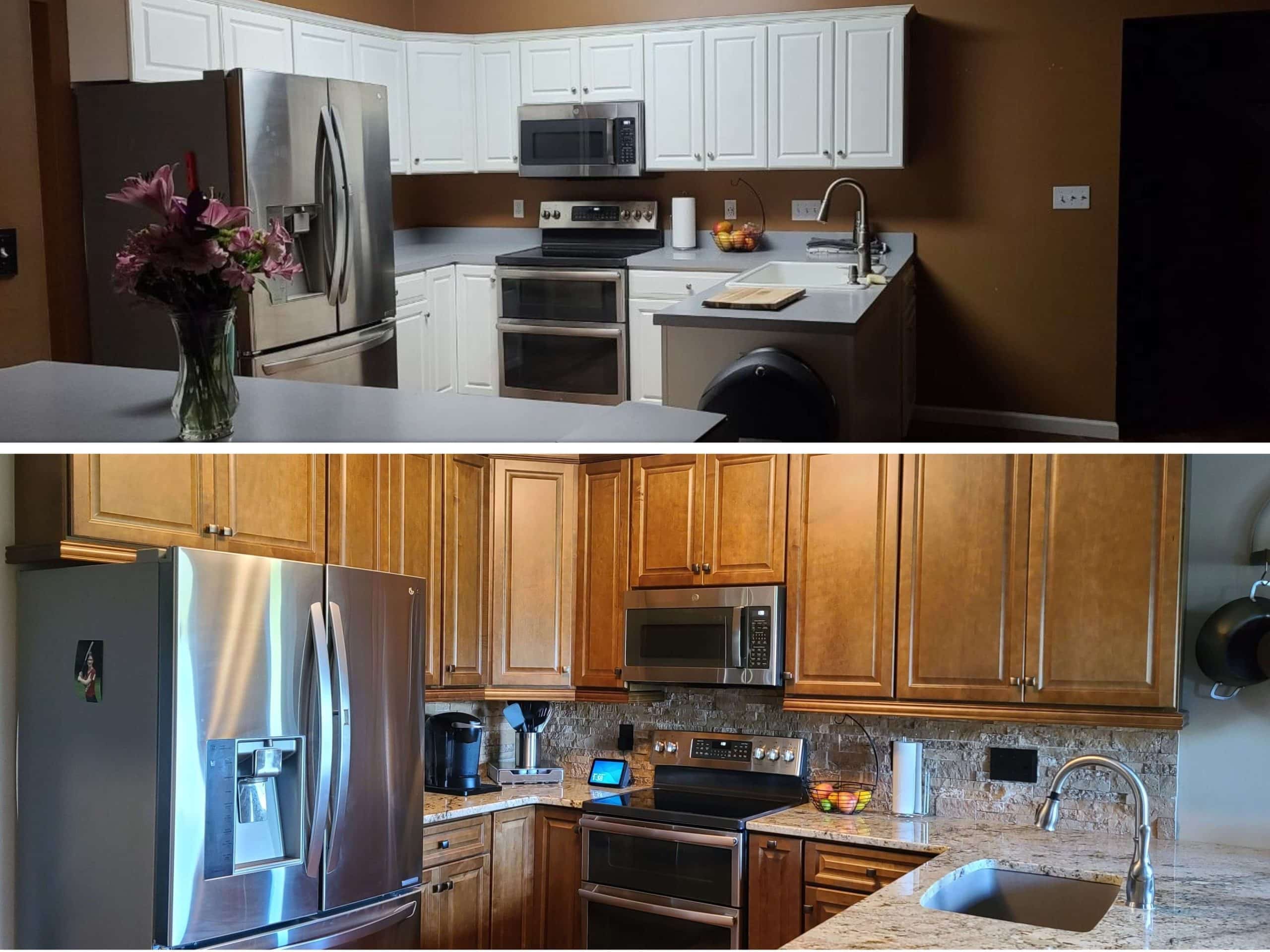 Kitchen Remodel Vertical Before and After 2