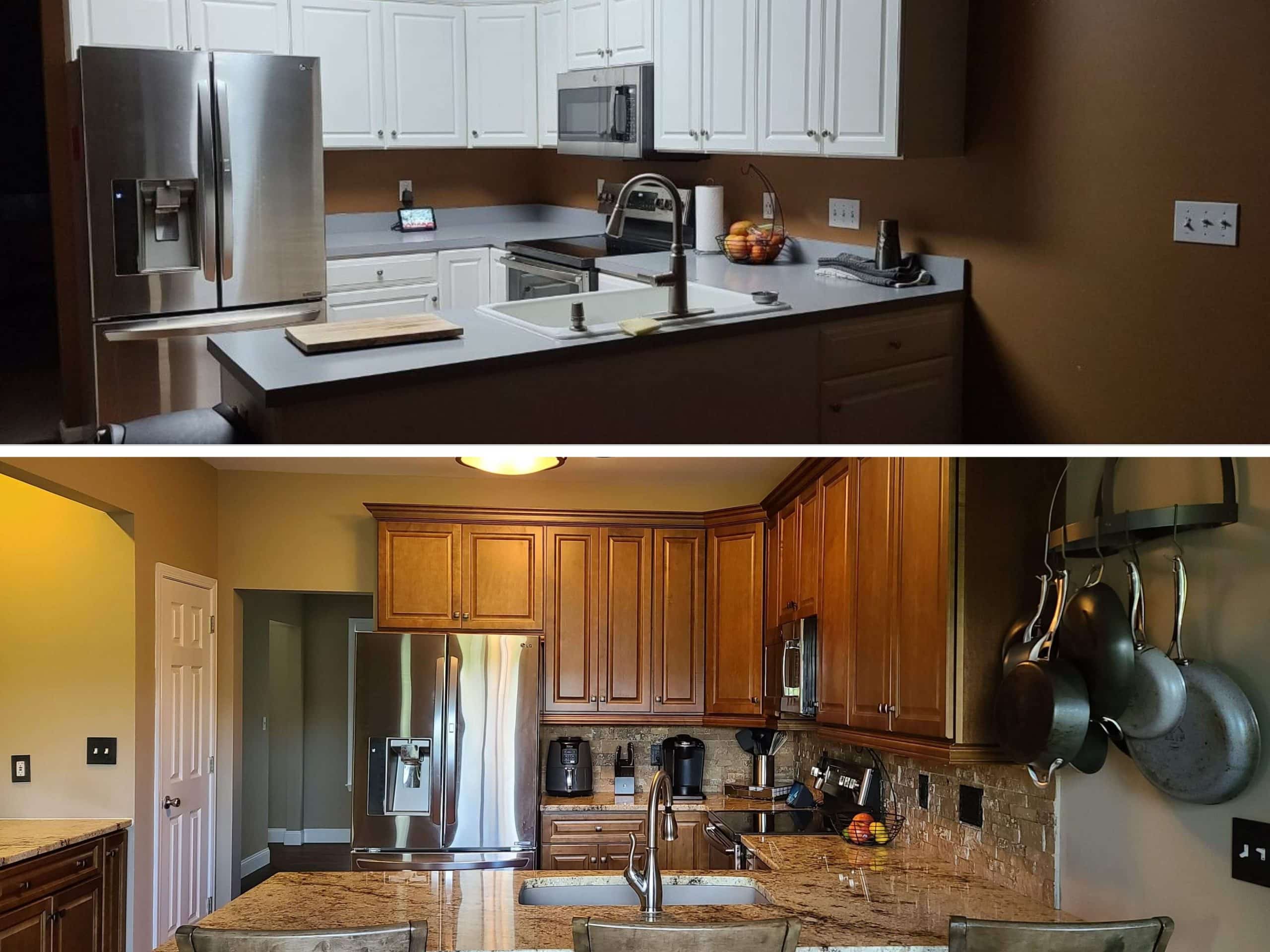 Kitchen Remodel Vertical Before and After